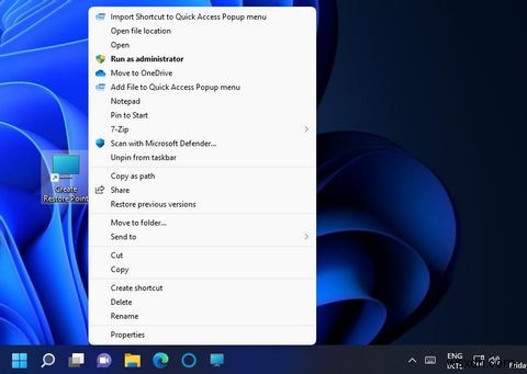 Windows 11에서 복원 지점 생성 바로 가기 만드는 방법 총정리