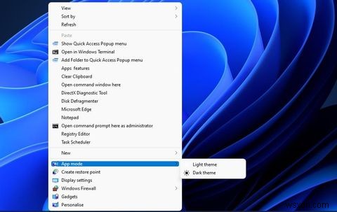 Windows 11 우클릭 메뉴에 다크/라이트 모드 전환 옵션 추가하는 방법