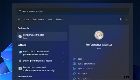 Windows 11에서 성능 모니터를 여는 9가지 방법