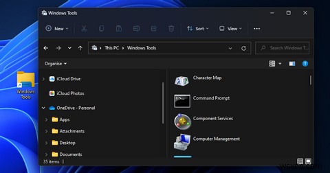 Windows 11에서 Windows 도구(Windows Tools) 바로 가기 만드는 방법 총정리