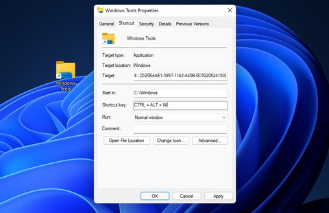 Windows 11에서 Windows 도구(Windows Tools) 바로 가기 만드는 방법 총정리