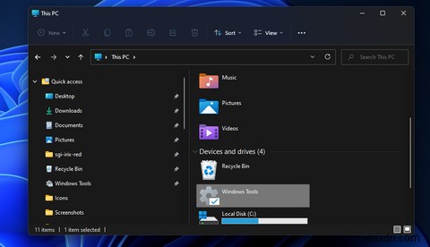 Windows 11에서 Windows 도구(Windows Tools) 바로 가기 만드는 방법 총정리
