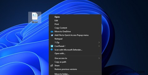 Windows 11 우클릭 메뉴에  내용 복사  옵션 추가하기 – 텍스트 파일을 클립보드로 한 번에 복사