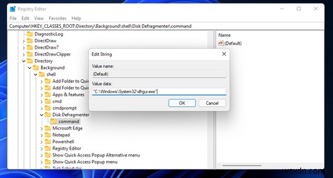 Windows 11 우클릭 메뉴에 디스크 조각 모음 바로 가기 추가하는 방법