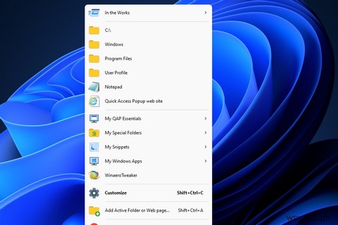 Windows 11에 사용자 지정 가운데 클릭 메뉴 추가하는 방법