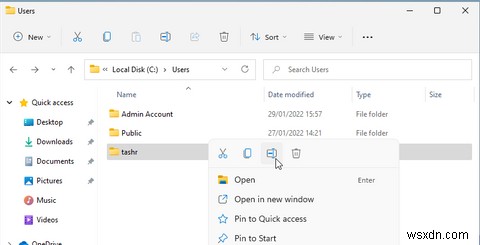 Windows 11에서 사용자 프로필 폴더 이름 변경하는 방법