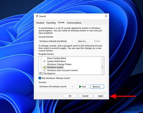 Windows 11에서 추억의 Windows 95 시작음 되살리는 방법