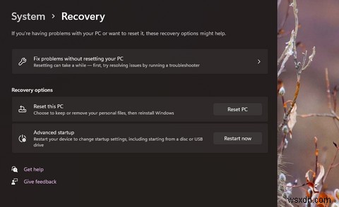 Windows 11에서 고급 시작 옵션 메뉴로 진입하는 8가지 방법