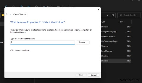 Windows 11  보내기  메뉴에 새 바로 가기 추가하는 방법