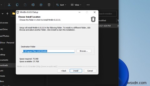 Windows 11 시스템 트레이에 휴지통 아이콘 추가하는 방법 (TrayBin & MiniBin)