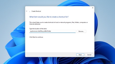 Windows 11에서 휴지통을 작업 표시줄에 고정하고 단축키를 만드는 방법
