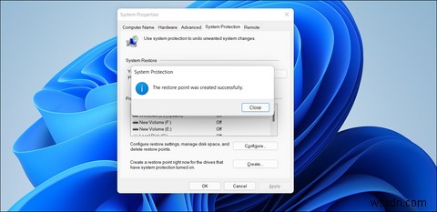 Windows 11에서 복원 지점 만들고 사용하는 방법