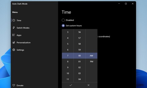 Windows 11에서 다크 모드·라이트 모드 전환 시간을 예약하는 방법