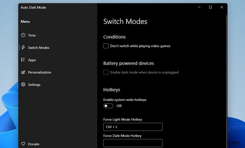 Windows 11에서 다크 모드·라이트 모드 전환 시간을 예약하는 방법