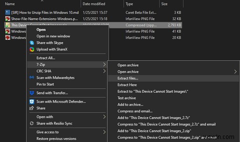 Windows 10에서 파일 압축 푸는 방법, 기본 기능부터 7-Zip까지