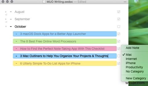 프로젝트와 아이디어 정리에 딱 좋은 Mac 아웃라이너 앱 5선