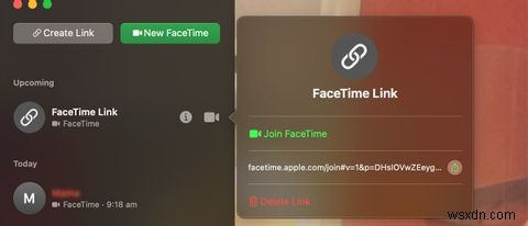 맥(Mac)에서 FaceTime 회의 링크 생성하고 관리하는 방법
