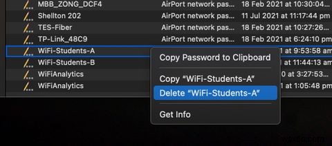 macOS 키체인 접근에서 암호를 삭제하는 방법