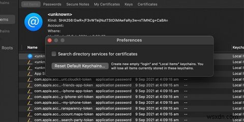 macOS 키체인 접근에서 암호를 삭제하는 방법