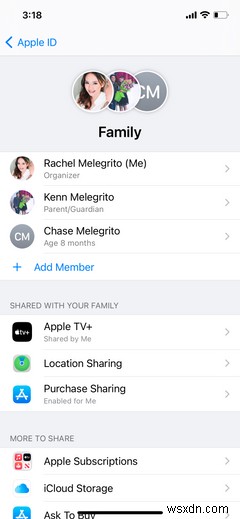 Apple 가족 공유(Family Sharing) 사용 중지 및 가족 구성원 제거 방법