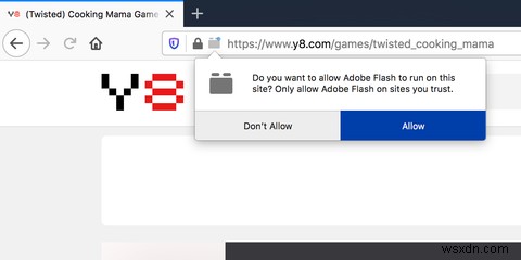 맥(Mac)에서 Adobe Flash Player 차단 해제하는 방법