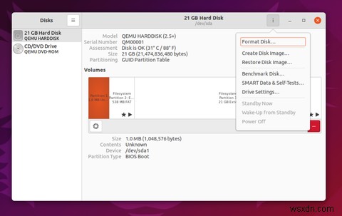 더 나은 HDD/SSD 관리를 위해 Ubuntu 디스크 유틸리티를 사용하는 방법