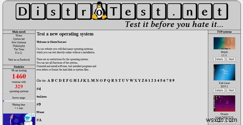 DistroTest로 설치 없이 리눅스 배포판 테스트하는 방법