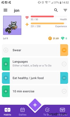 Habitica로 할 일 목록을 검으로 베어라: 일상을 RPG처럼 게임화하는 생산성 앱