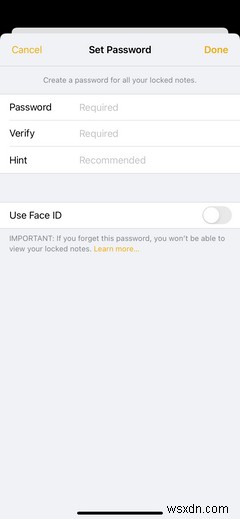 아이폰 Apple Notes 앱에서 개인 메모 잠그는 방법