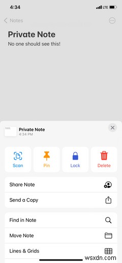 아이폰 Apple Notes 앱에서 개인 메모 잠그는 방법