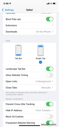 Safari의 웹사이트 색조(Website Tinting)란? 기능 소개와 끄는 방법