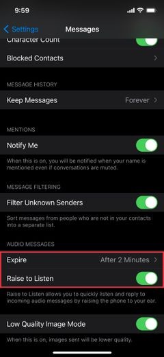아이폰 iMessage 음성 메시지 자동 삭제 방지하는 방법