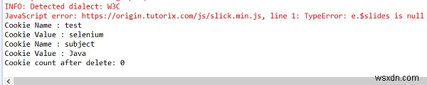 Selenium WebDriver Java 바인딩으로 브라우저 쿠키 삭제하는 방법