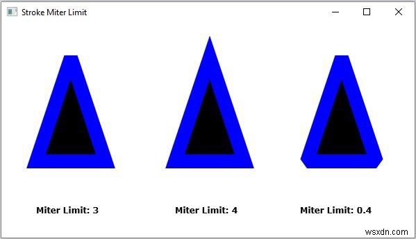 JavaFX 2D 도형의 Stroke Miter Limit 속성 이해하기