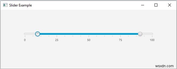 JavaFX에서 두 개의 엄지(썸)를 가진 슬라이더 만드는 방법