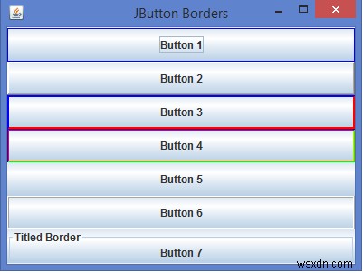 Java Swing에서 JButton에 다양한 테두리(Border)를 적용하는 방법