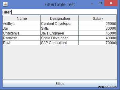 Java Swing에서 JTable 행 필터링하기 – TableRowSorter 완벽 가이드