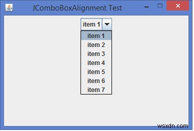 Java Swing에서 JComboBox 항목을 가운데 정렬하는 방법