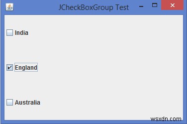 Java Swing JCheckBox에서 한 번에 하나의 항목만 선택하는 방법