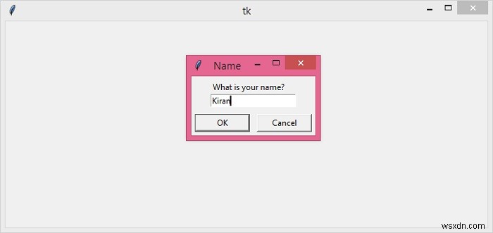 Tkinter 메시지 상자 안에 입력 상자(Entry)를 만드는 방법