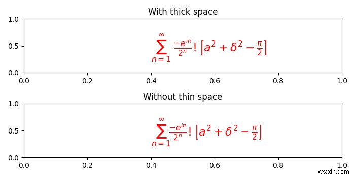 Matplotlib 플롯에서 LaTeX 수식의 불필요한 공백을 제거하는 방법