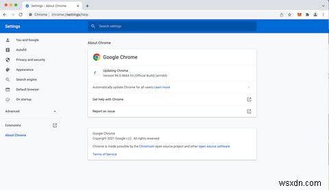 치명적인 보안 취약점 해결을 위해 지금 바로 크롬(Chrome) 96.0.4664.110으로 업데이트하세요