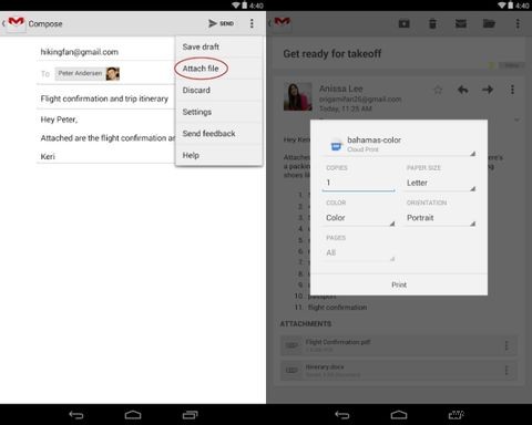 안드로이드용 Gmail 4.7 업데이트: 드디어 모든 파일 첨부·다운로드 지원과 휴가 자동응답 기능 추가