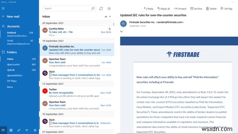 마이크로소프트 메일(Mail) vs 아웃룩(Outlook): 어떤 Windows 10 이메일 앱이 나에게 맞을까?