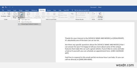 Microsoft Word에서 편지 병합(Mail Merge) 하는 방법 – 엑셀 데이터로 대량 이메일 개인화하기