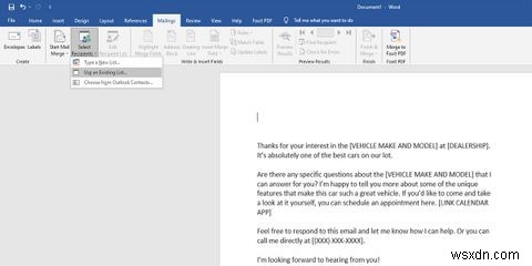 Microsoft Word에서 편지 병합(Mail Merge) 하는 방법 – 엑셀 데이터로 대량 이메일 개인화하기
