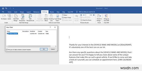 Microsoft Word에서 편지 병합(Mail Merge) 하는 방법 – 엑셀 데이터로 대량 이메일 개인화하기
