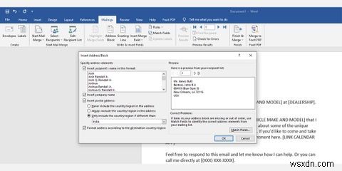 Microsoft Word에서 편지 병합(Mail Merge) 하는 방법 – 엑셀 데이터로 대량 이메일 개인화하기