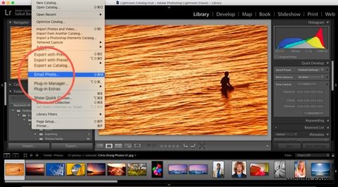 Adobe Lightroom에서 사진을 이메일로 바로 전송하는 방법