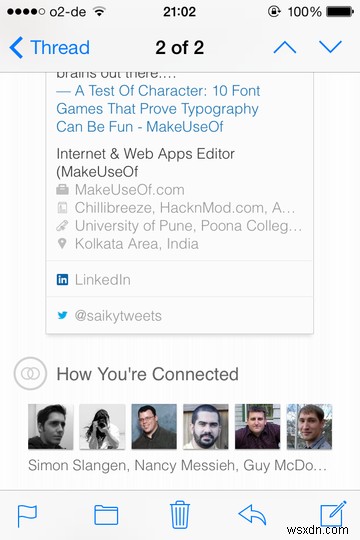 아이폰 Apple Mail에 링크드인의 힘을 더하다 — LinkedIn Intro 소개